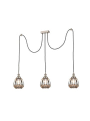 Dante 3Lt Cluster Light - Satin Nickel/Bronze Finish