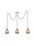 Dante 3Lt Cluster Light - Satin Nickel/Bronze Finish