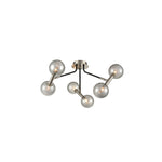 Amos 6/10Lt Flush Light -  Black & Gold Finish