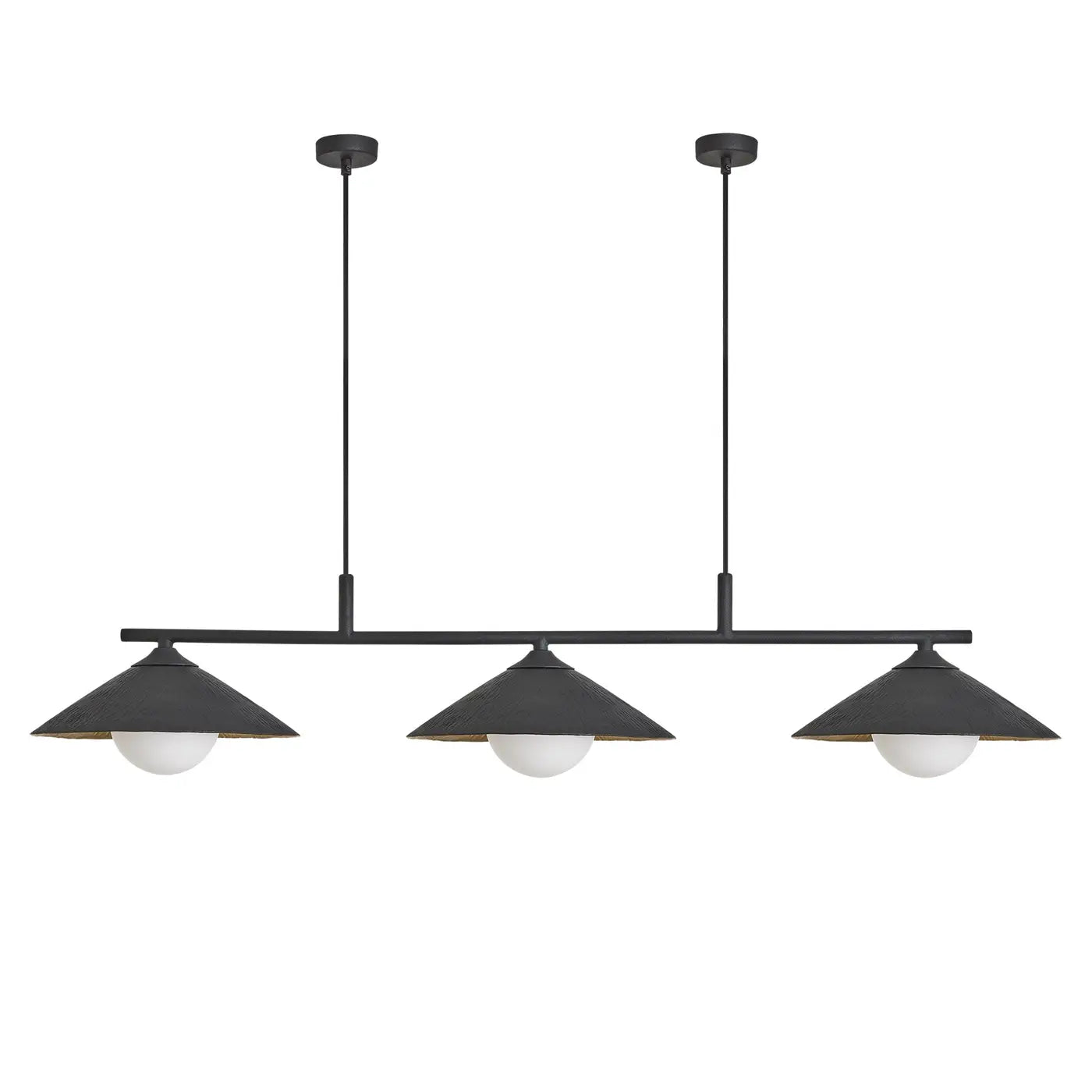 Flume 3Lt Bar Pendant Light - Black/ Bronze