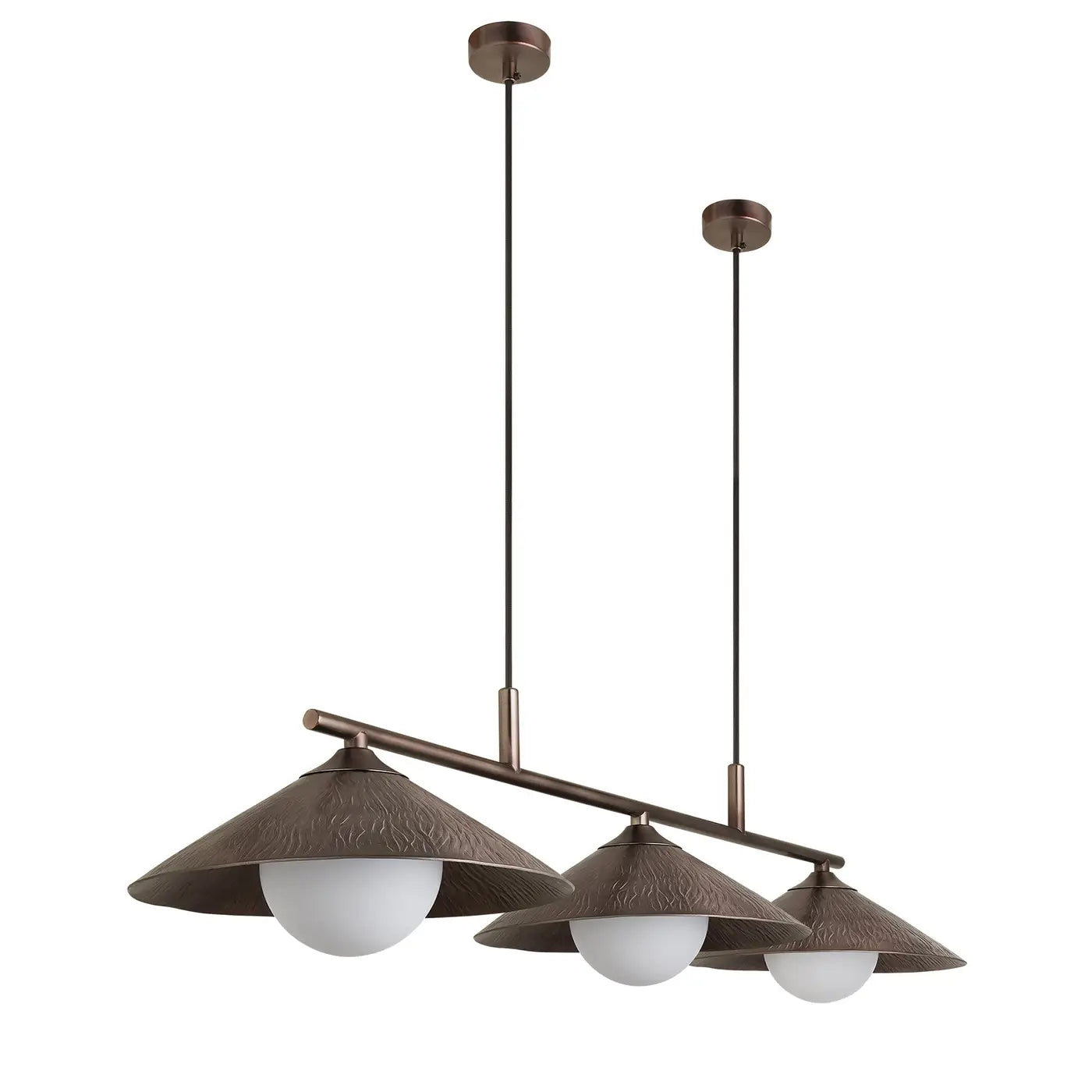 Flume 3Lt Bar Pendant Light - Black/ Bronze