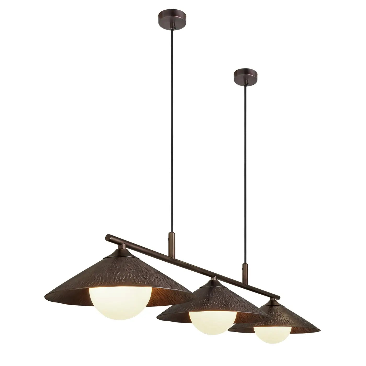 Flume 3Lt Bar Pendant Light - Black/ Bronze