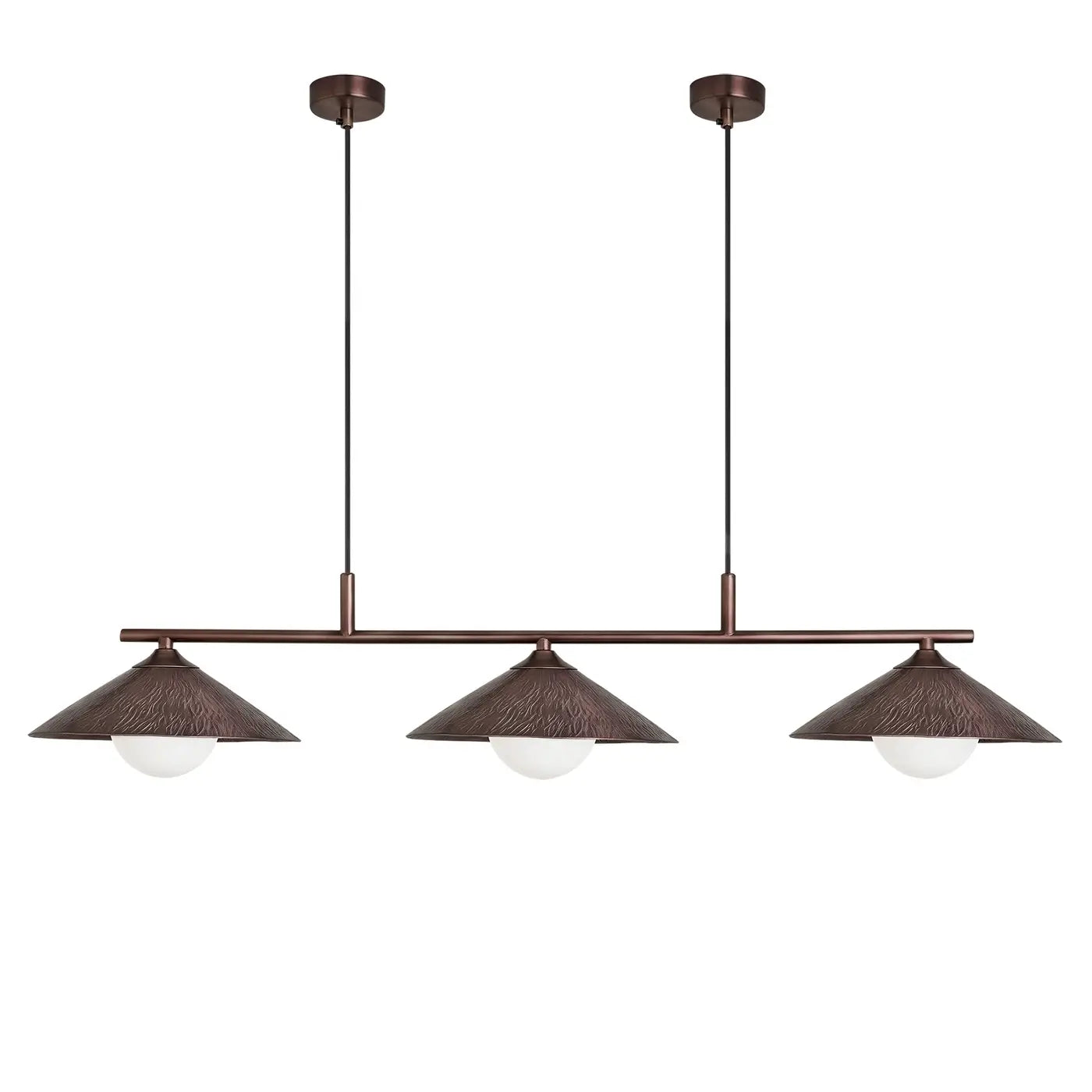 Flume 3Lt Bar Pendant Light - Black/ Bronze