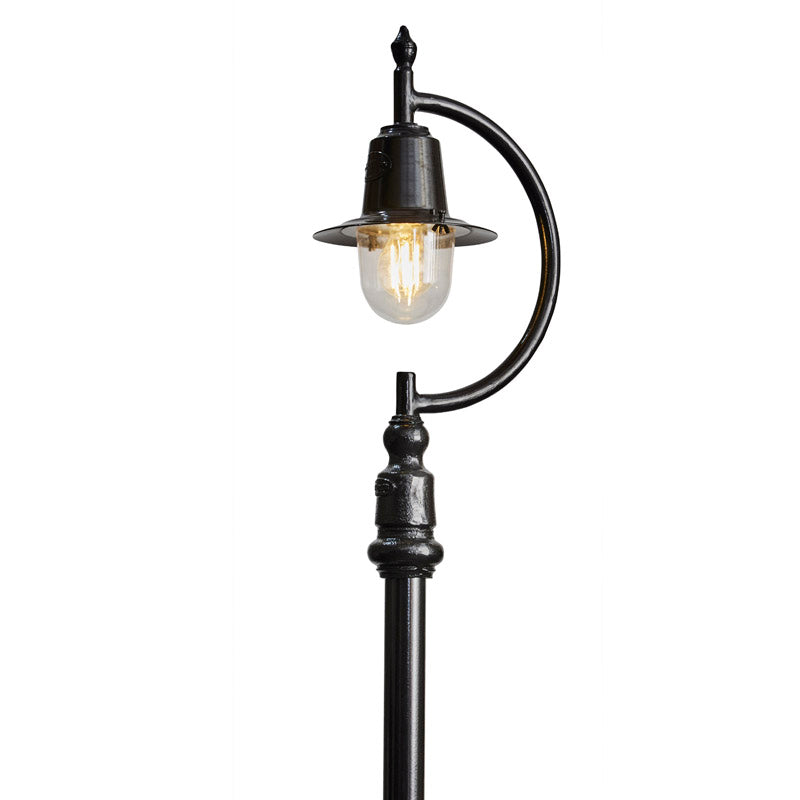 Rowsley 1Lt Teardrop Lamp Post - Cast Iron/Copper