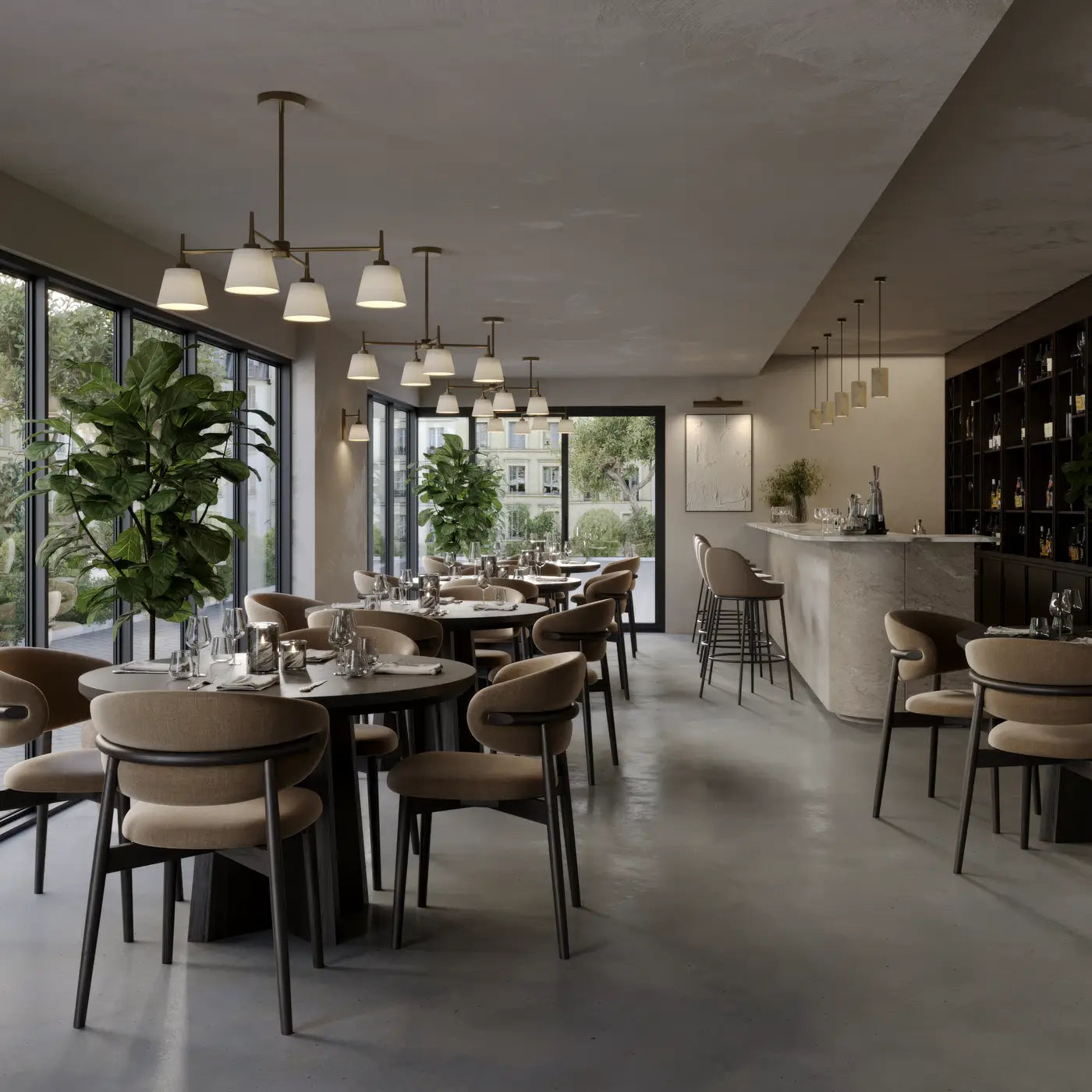 Henley 4 Arm Pendant Light - Brass/Bronze