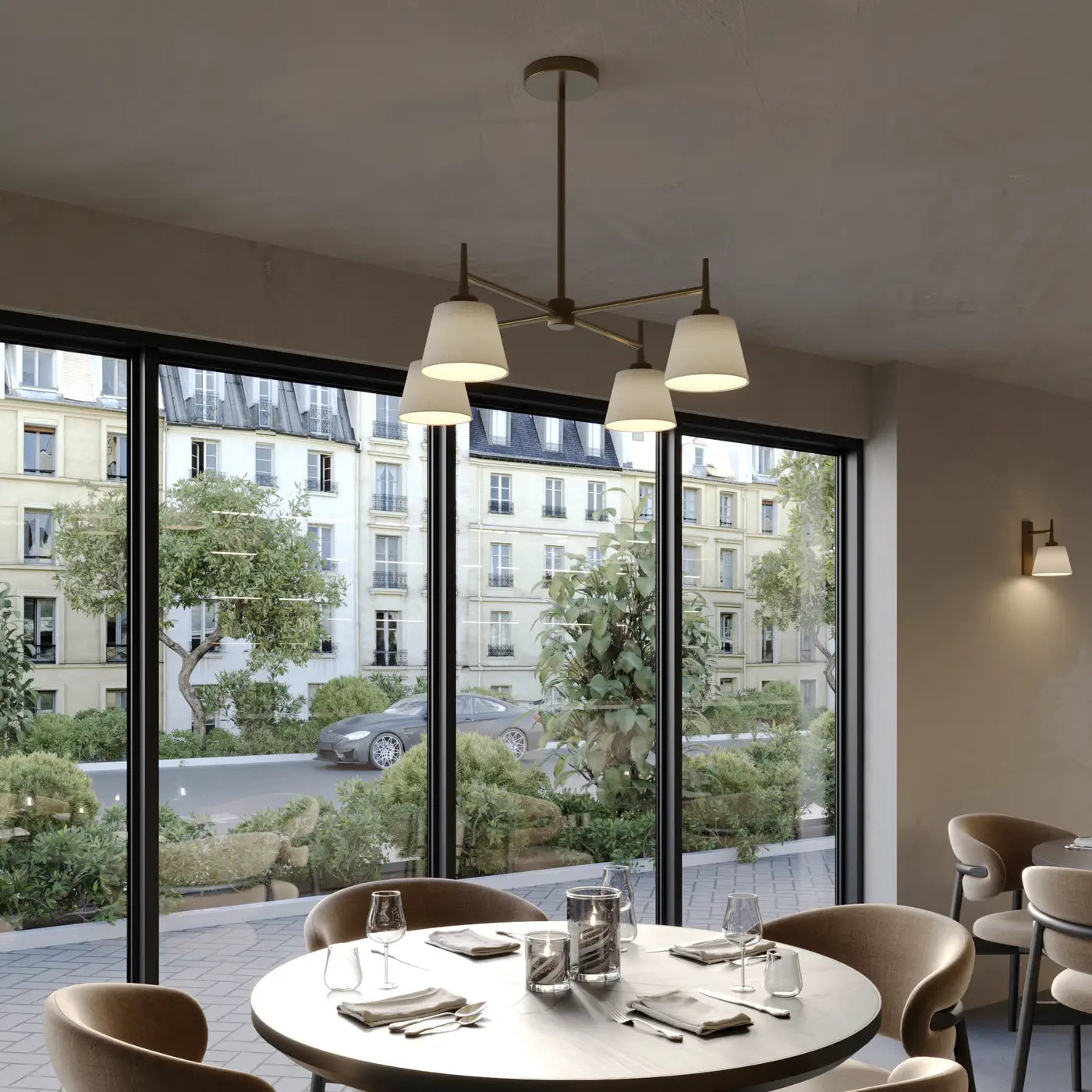 Henley 4 Arm Pendant Light - Brass/Bronze