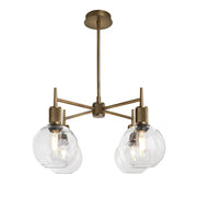 Henley 4 Arm Pendant Light - Glass Globe 7 Inch Shade