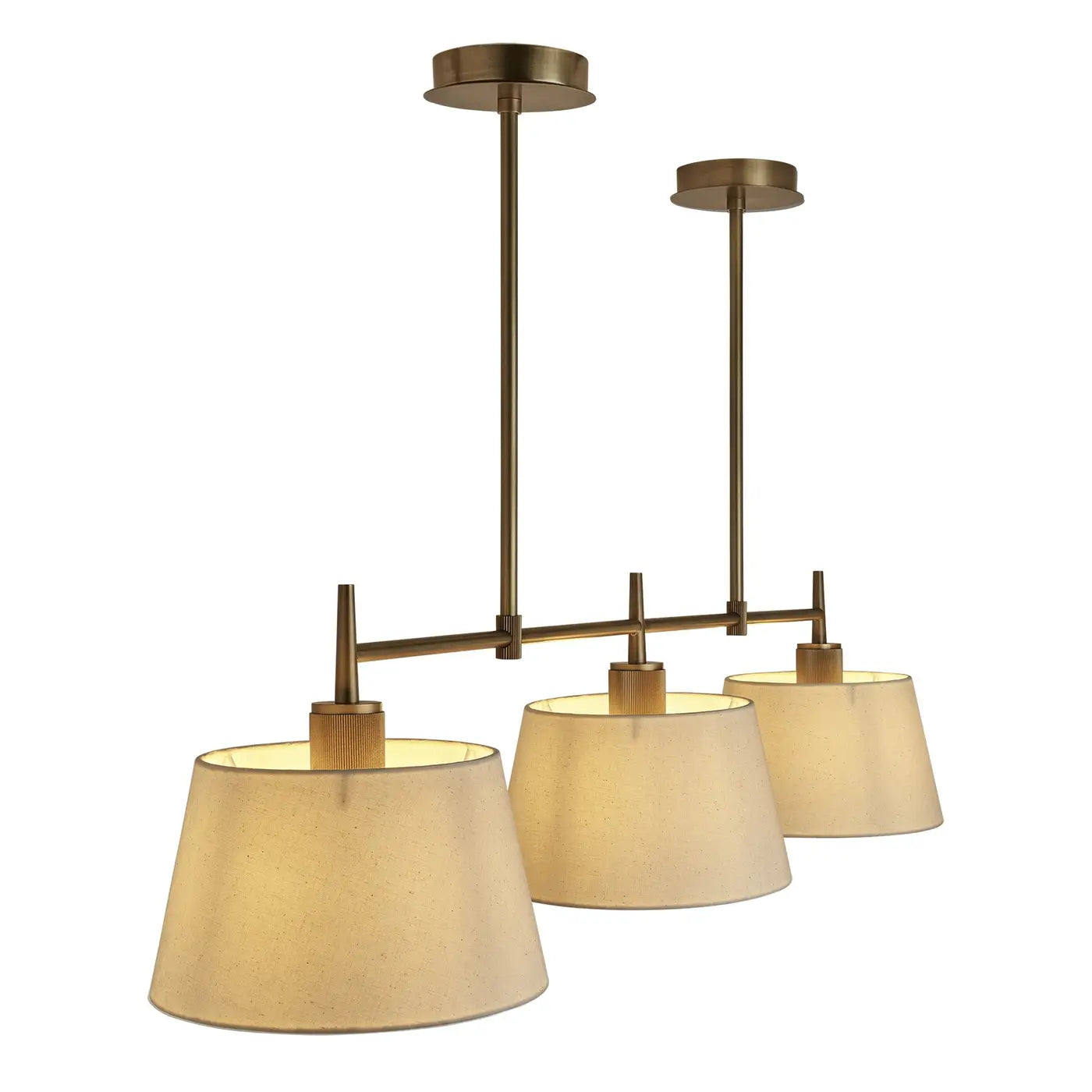 Henley Triple Bar Pendant Light - Bronze/ Brass Base