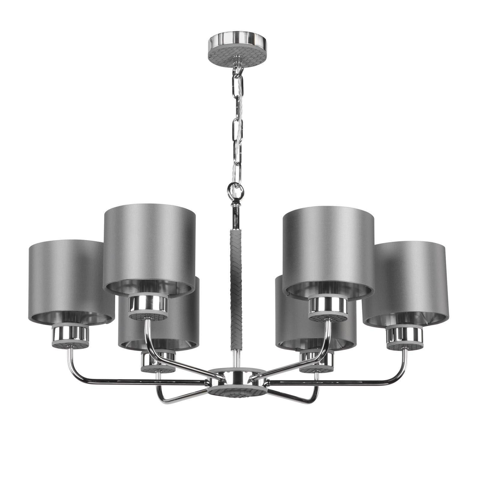 Hunter 6 Light Chandelier- Polished Chrome With Bespoke Shades