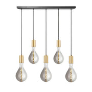 Sleek Large Edison Cluster Lights – Brass/ Pewter