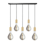 Sleek Large Edison Cluster Lights – Brass/ Pewter