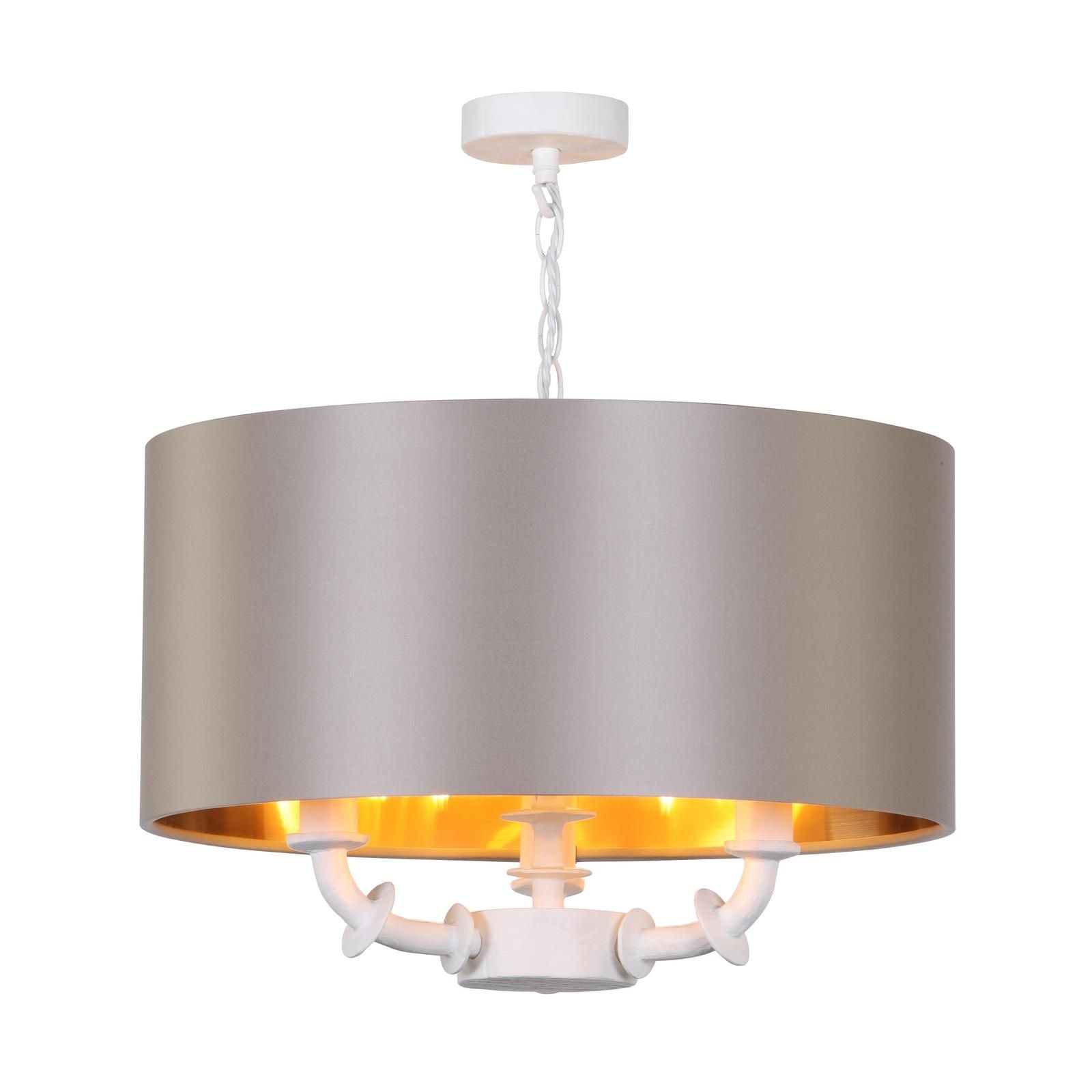 Icarus 3/4 Lt Ceiling Light-  White With Bespoke Shade