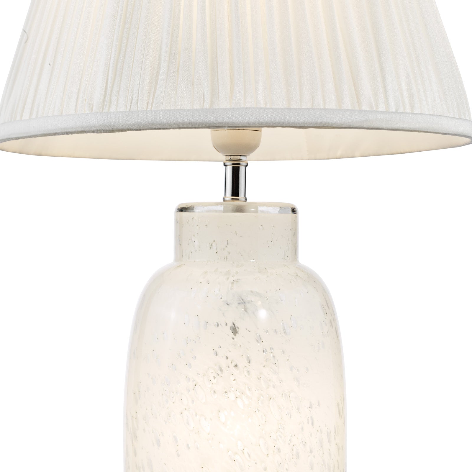 Ileana Table Lamp White Glass Base Only