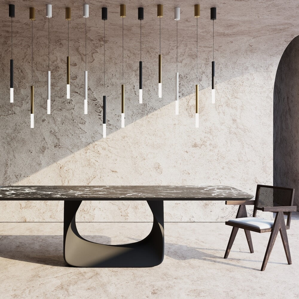 Pro Shade Pendant luminaire- Gold/ White/ Black