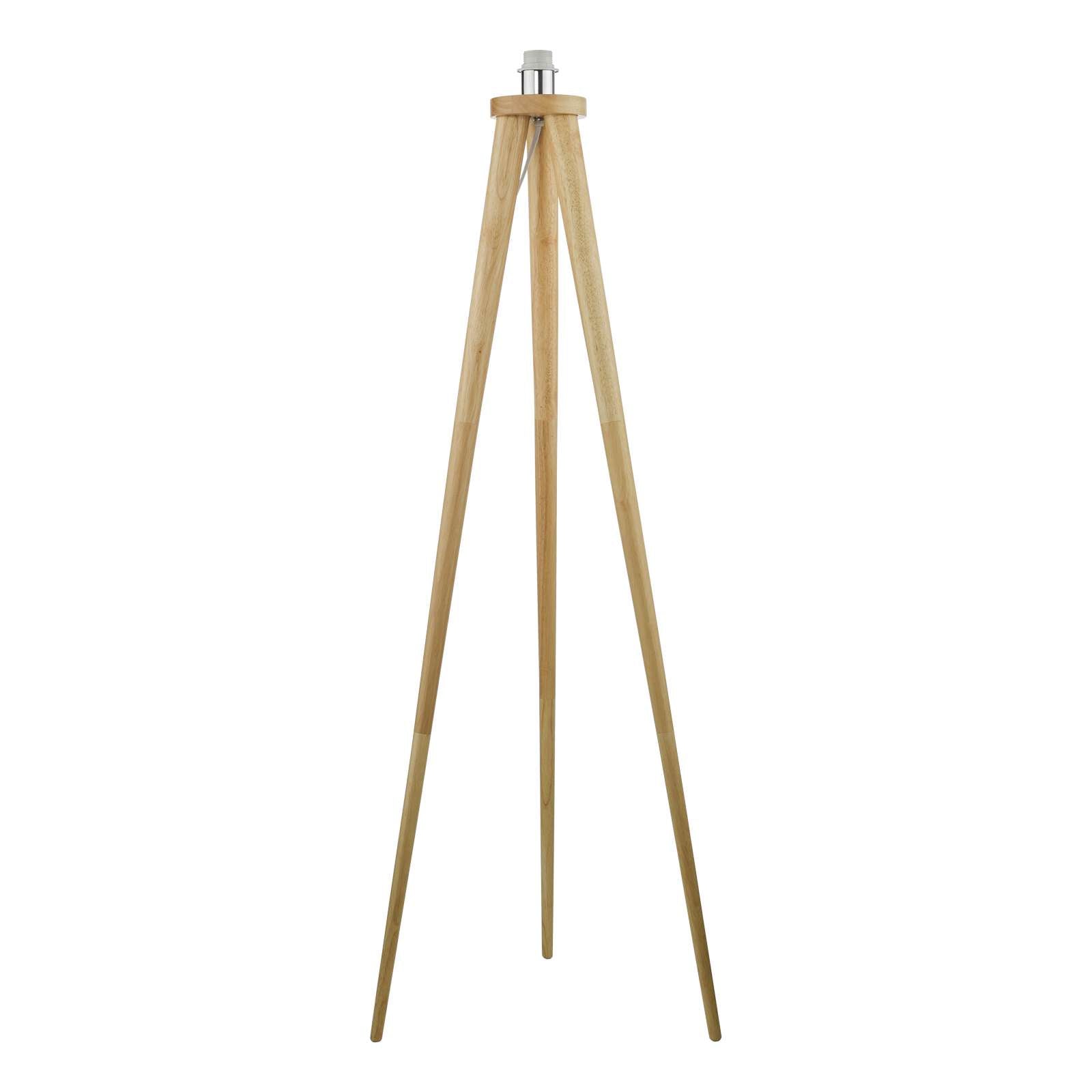 Ivor Tripod Floor Lamp Light Oak Base Only