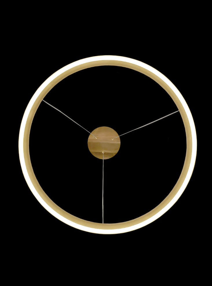 Estevan 600mm/800mm Satin Brass LED Pendant/ Double Tiered