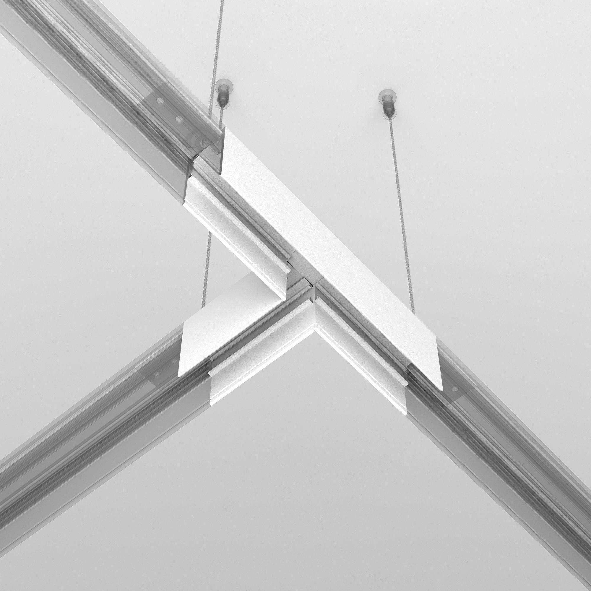 T-connector Exility surface-mounted