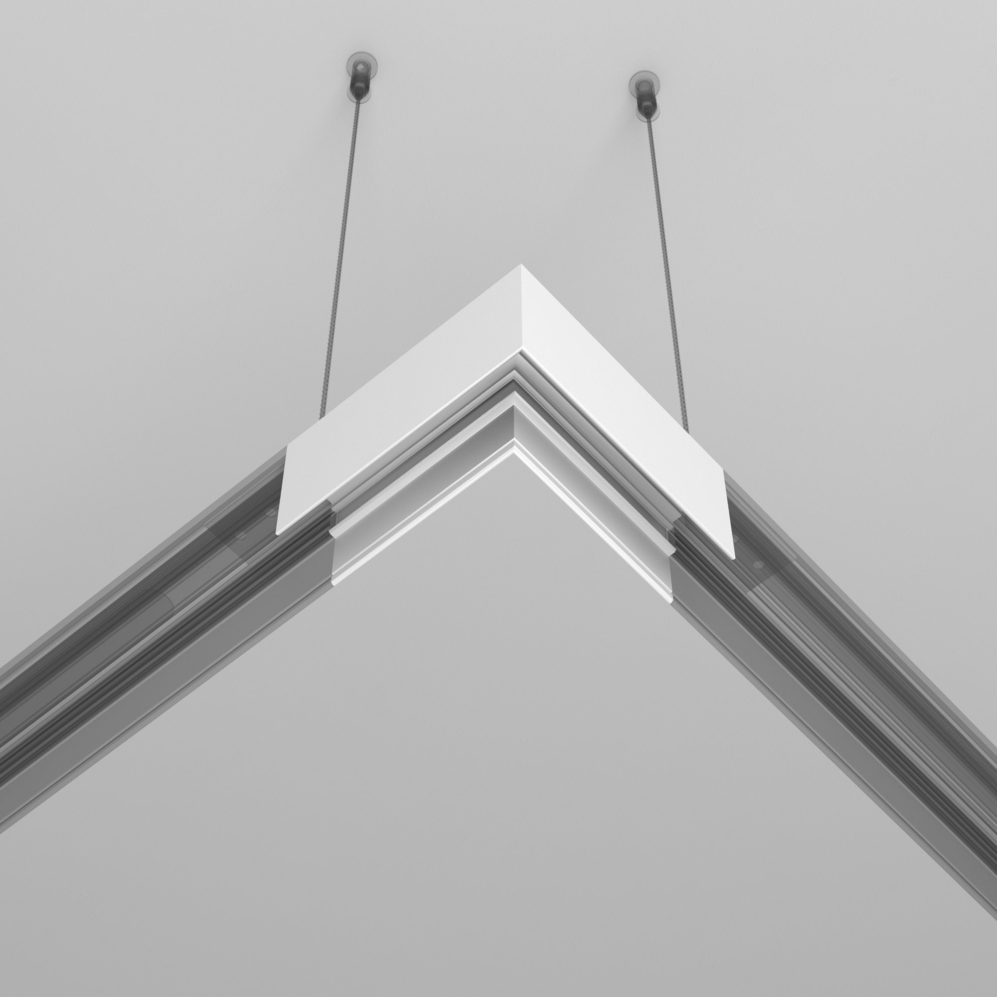 L-connector Exility surface-mounted
