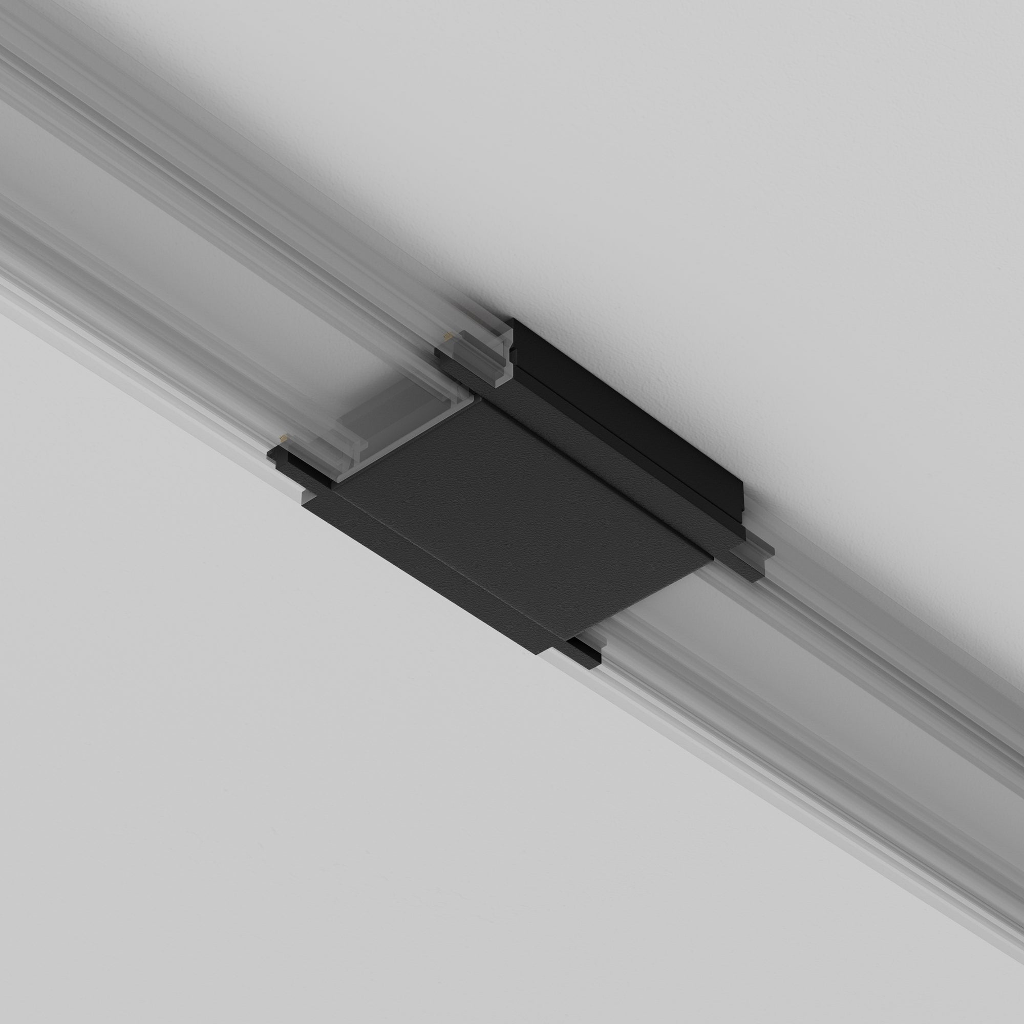 Straight power connector Radity black