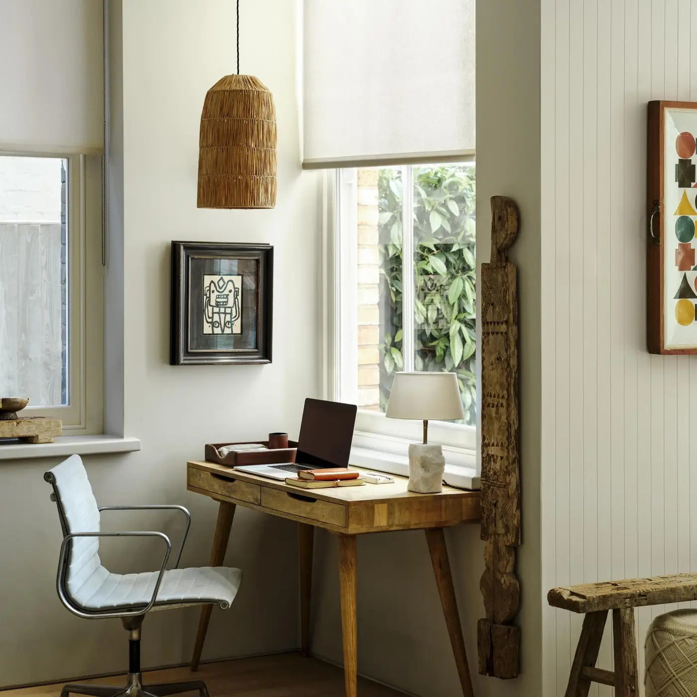 Raffia Ceiling Pendant Light - Globe/ Cone/ Bell - Natural