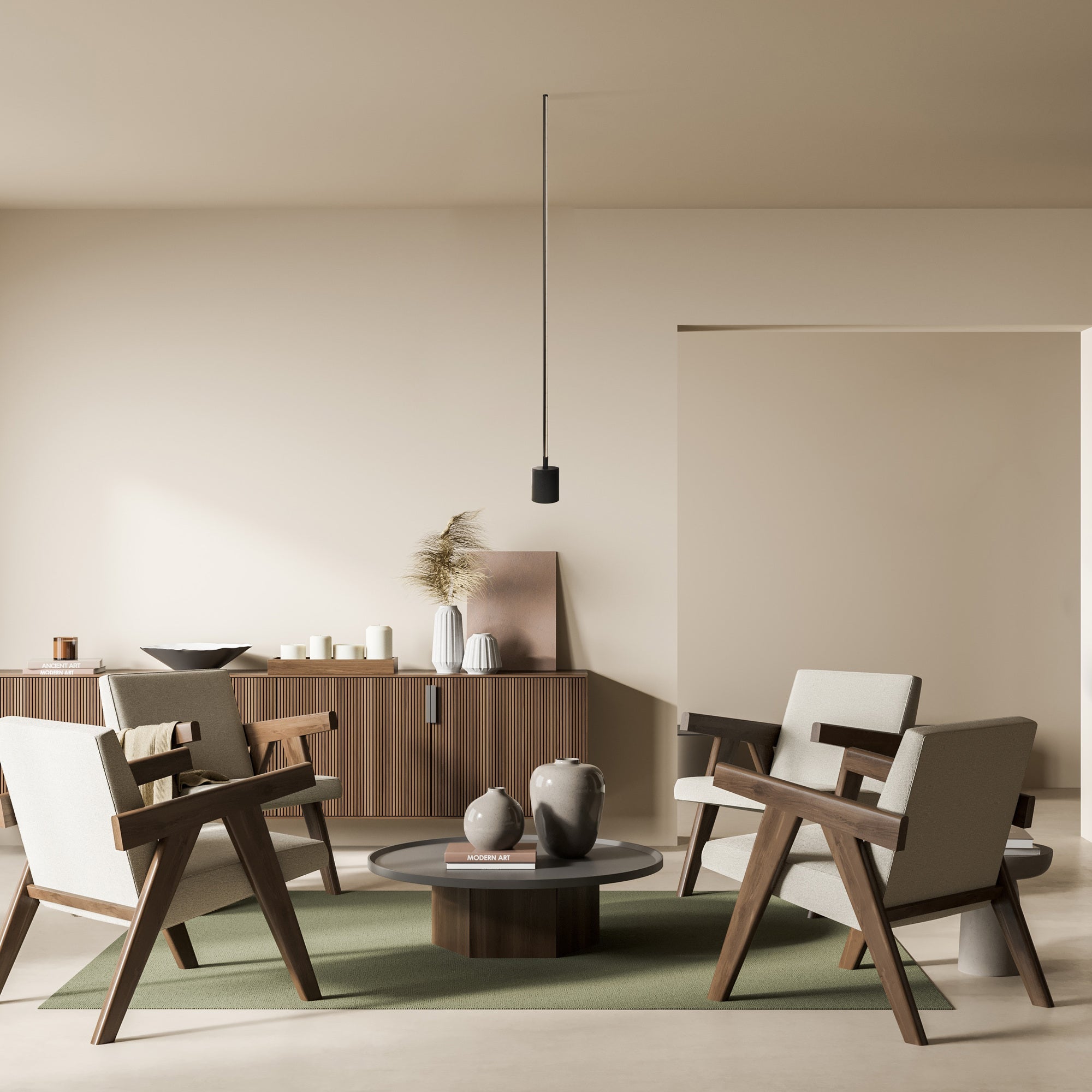 Flow Floor lamp Integrated LED - Black/Brass Finish