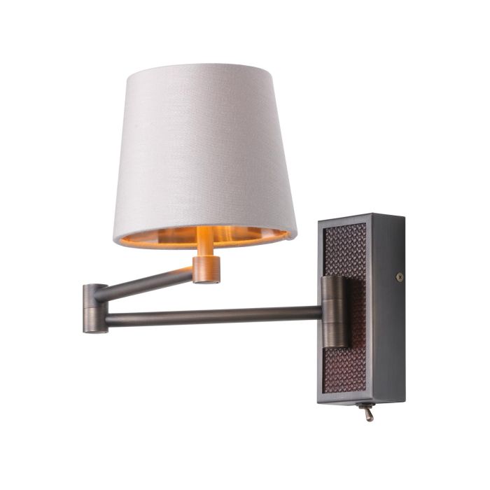 Jersey Wall Light-  Antique Brass and Matt Brown Bracket Only