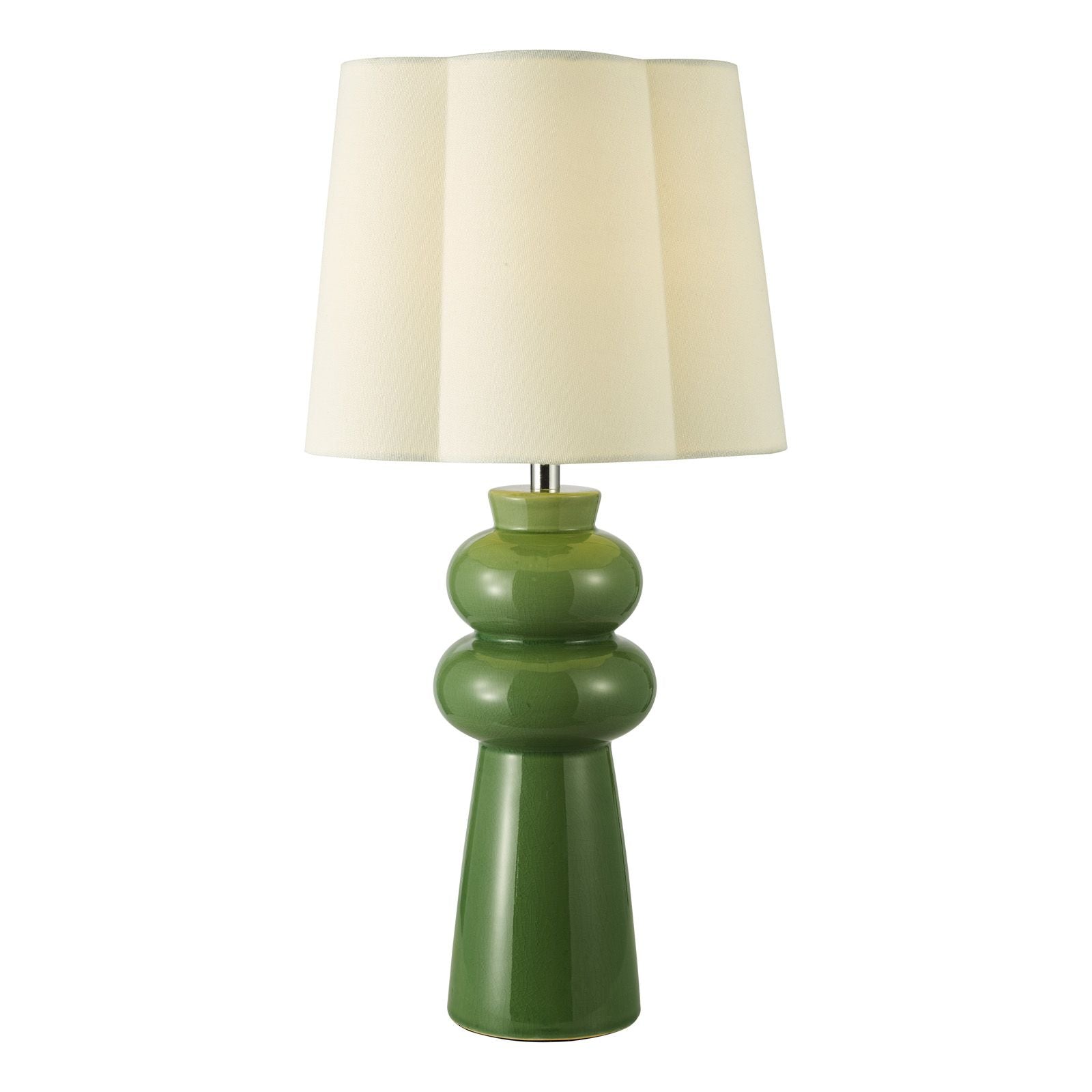 Jordana Table Lamp- Pink/Green and Polished Chrome With Shade