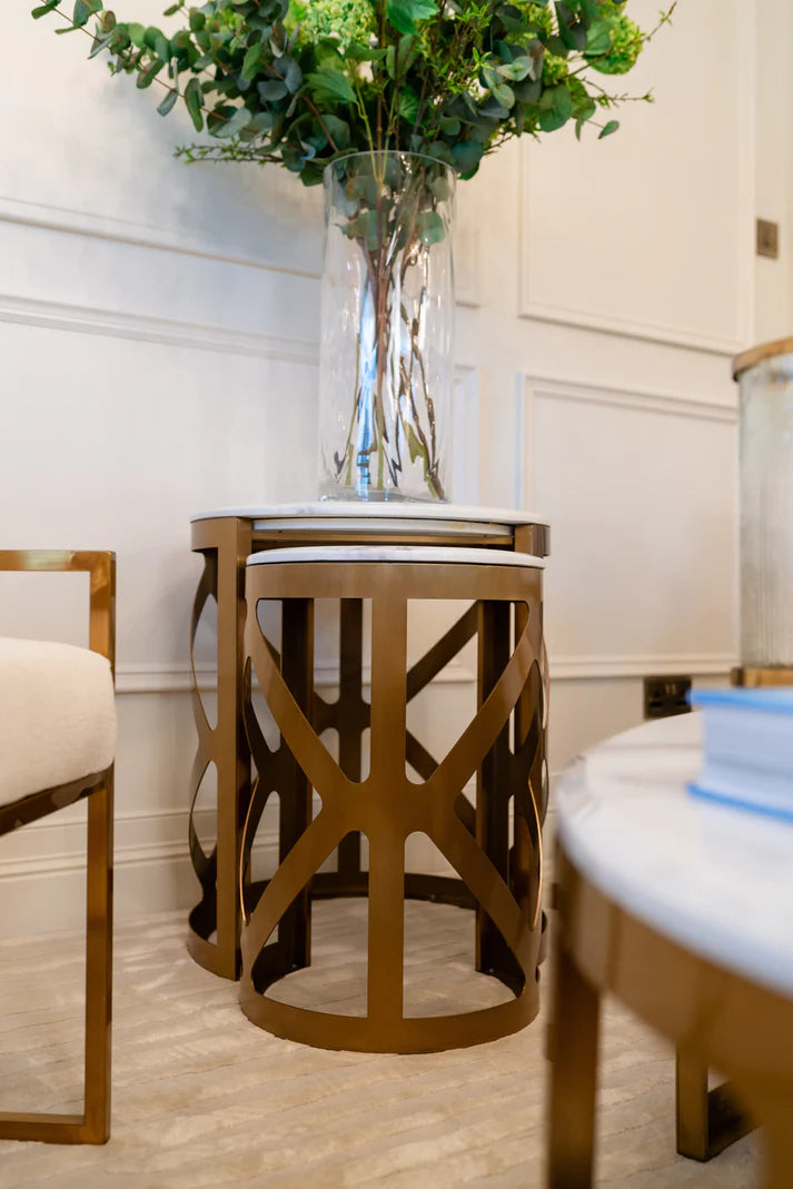 Cannes Side Table Set Gold - Finish