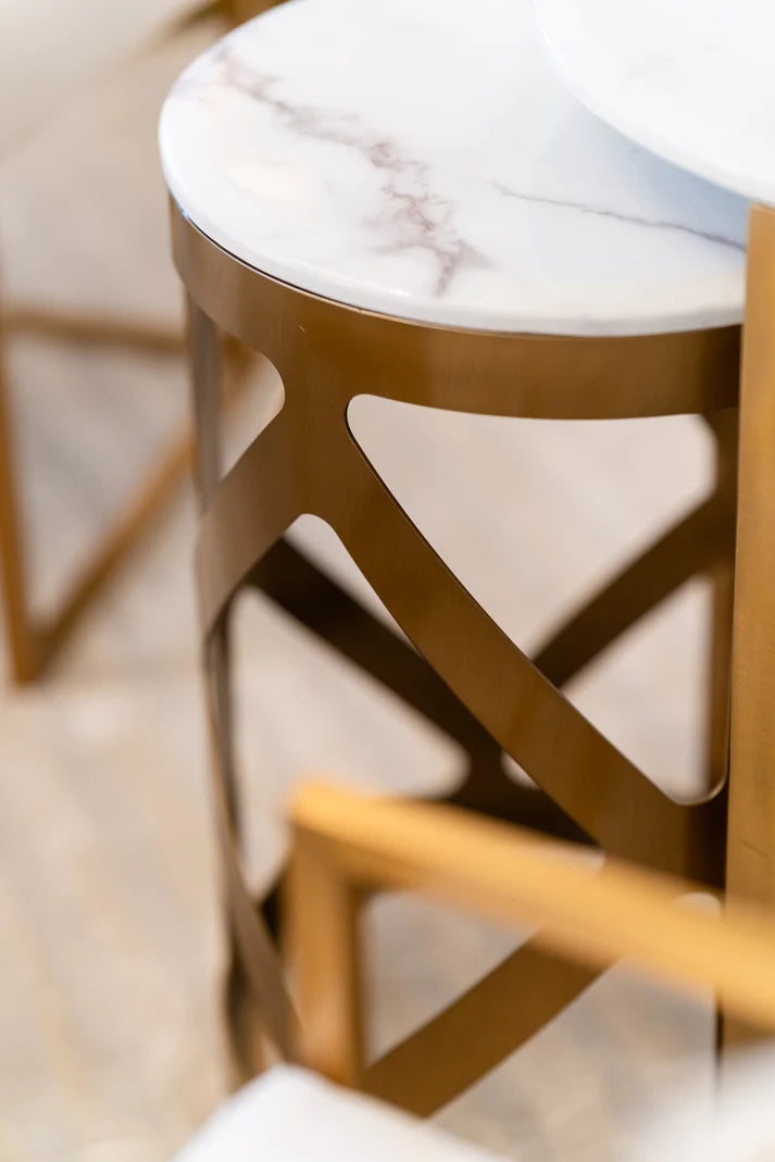 Cannes Side Table Set Gold - Finish