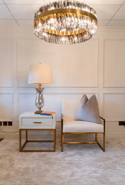 Capri 1 Drawer Side Table Gold - Finish