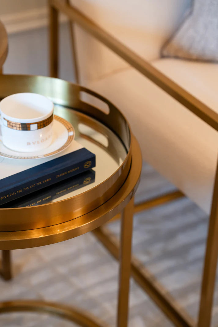 Colmar  Side Table  Set Gold - Finish