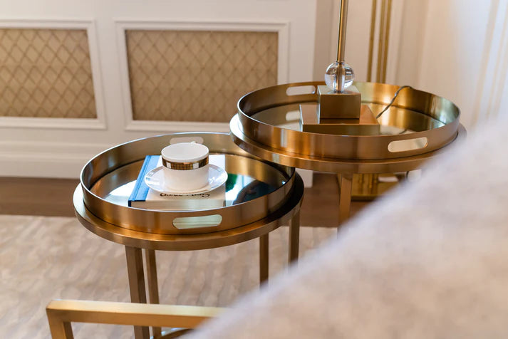 Colmar  Side Table  Set Gold - Finish