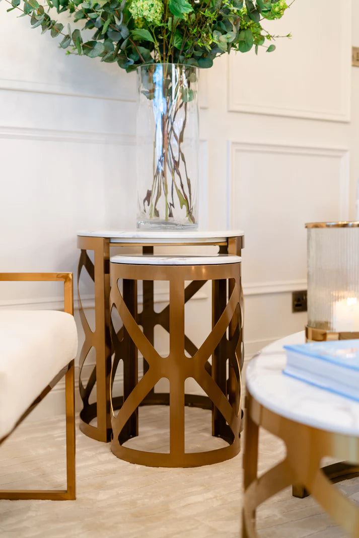 Cannes Side Table Set Gold - Finish