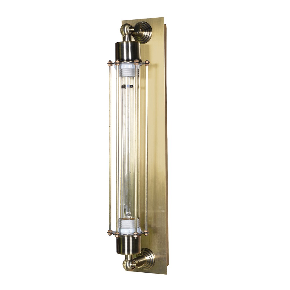 Ronne Antiqued Brass Wall Sconce with Bulb
