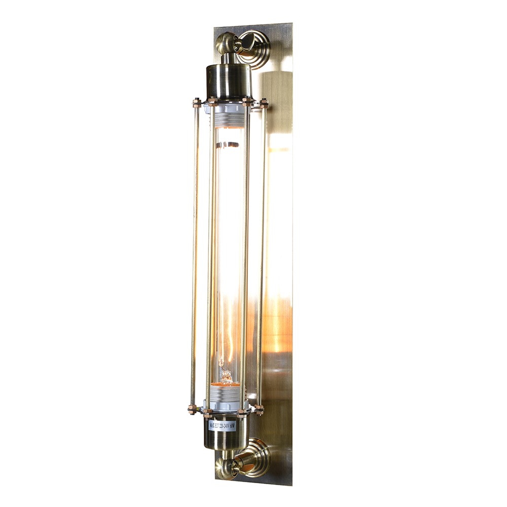 Ronne Antiqued Brass Wall Sconce with Bulb