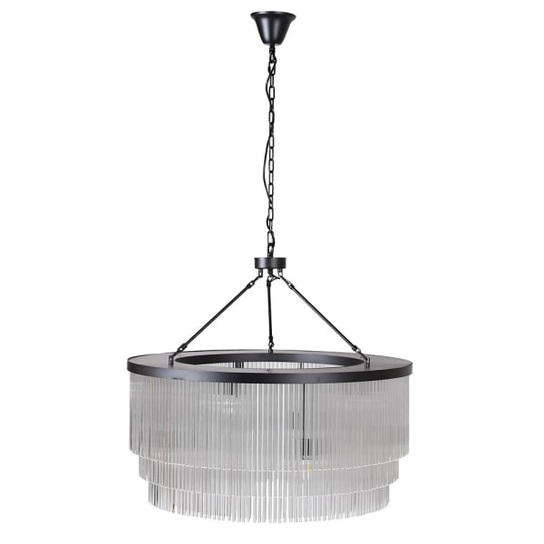 Kenmare 10Lt Round 3 Tier Glass Tube Chandelier