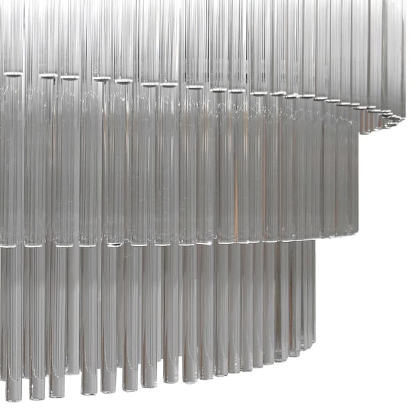 Kenmare 10Lt Round 3 Tier Glass Tube Chandelier