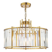 Kiran 5Lt Crystal Ceiling Light - Natural Brass / Satin Black
