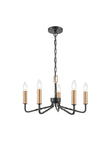 Kestrel 5/8Lt Chandelier Ceiling Light - Black & Brass Finish
