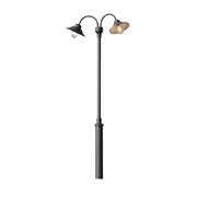 Vega Twin Head Post Light - Matt Black