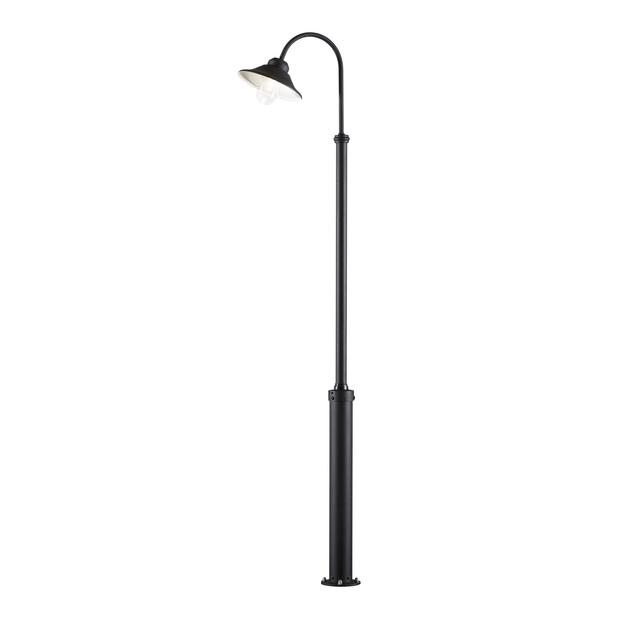 Vega Lamp Post - Taurus Pole Included - Black/White Finish
