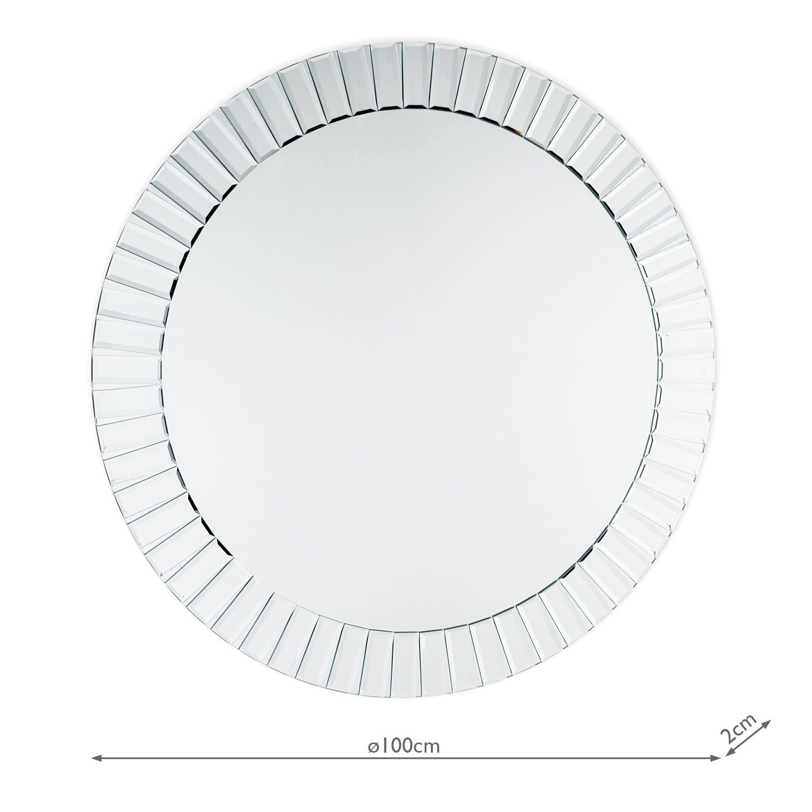 Capri Rounded Bevelled Mirror - Small and Large