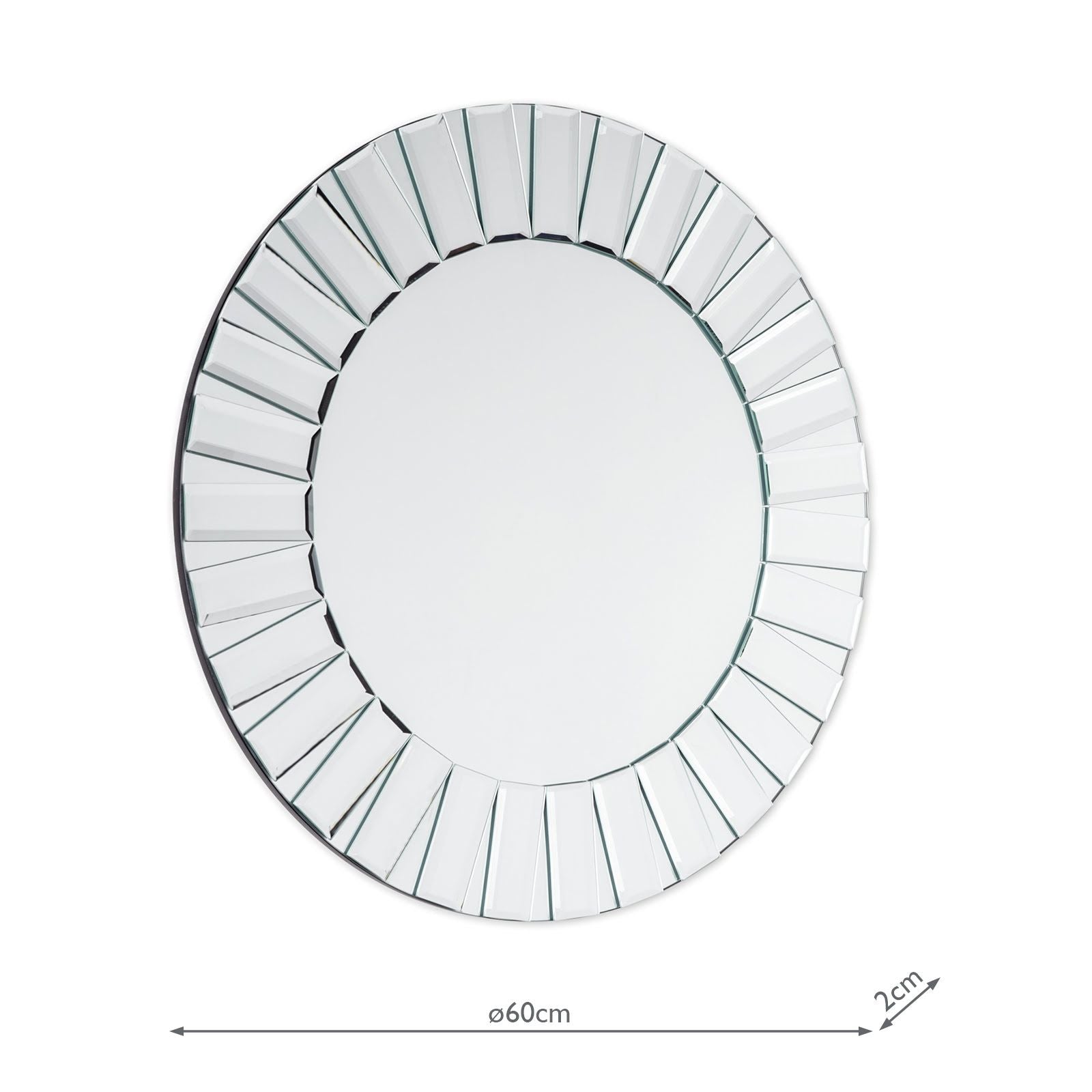 Capri Rounded Bevelled Mirror - Small and Large