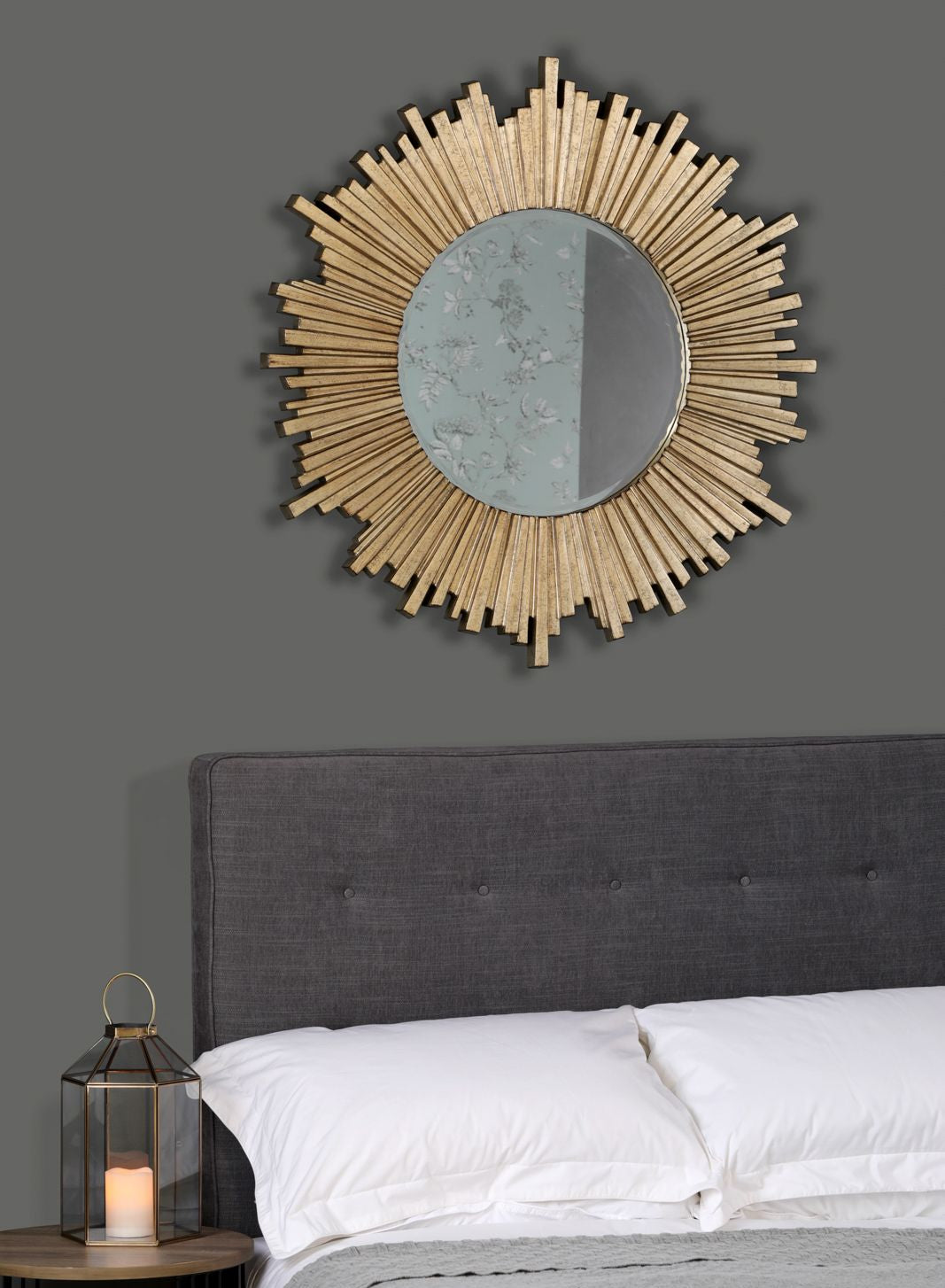 Lovell Round Mirror Champagne