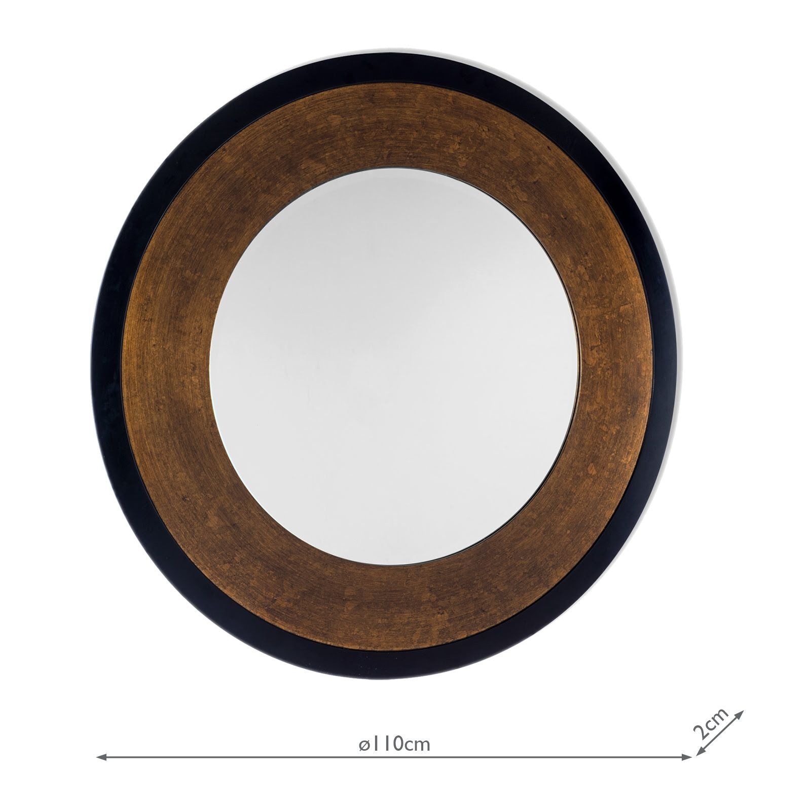 Cara Round Mirror Mottled Bronze -  Small and Large