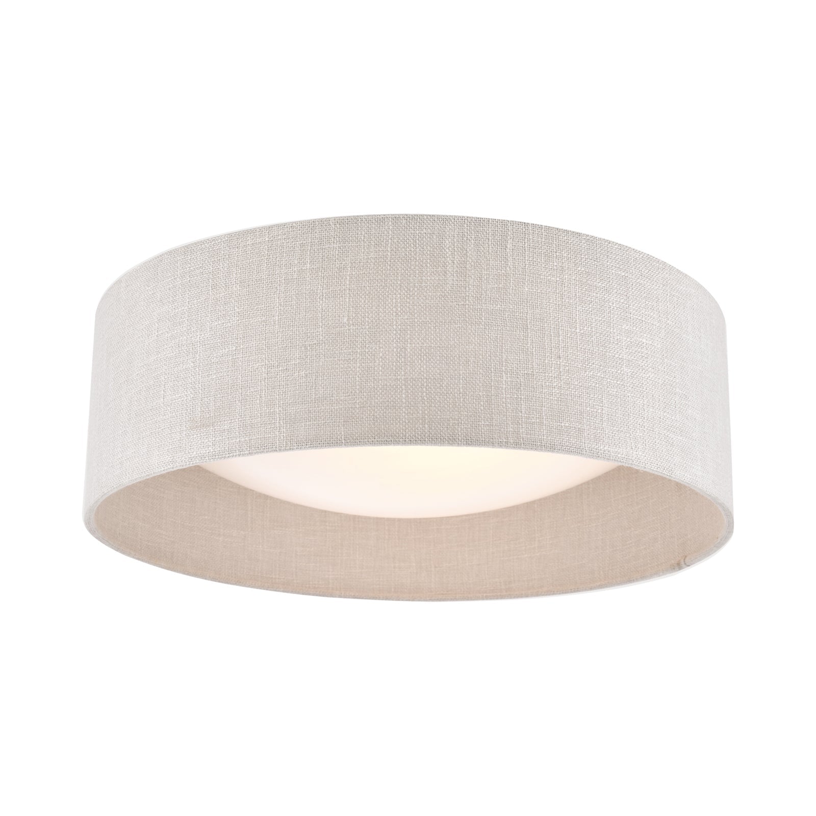 Bacall 2 Light Flush Natural/Silver Shade E27