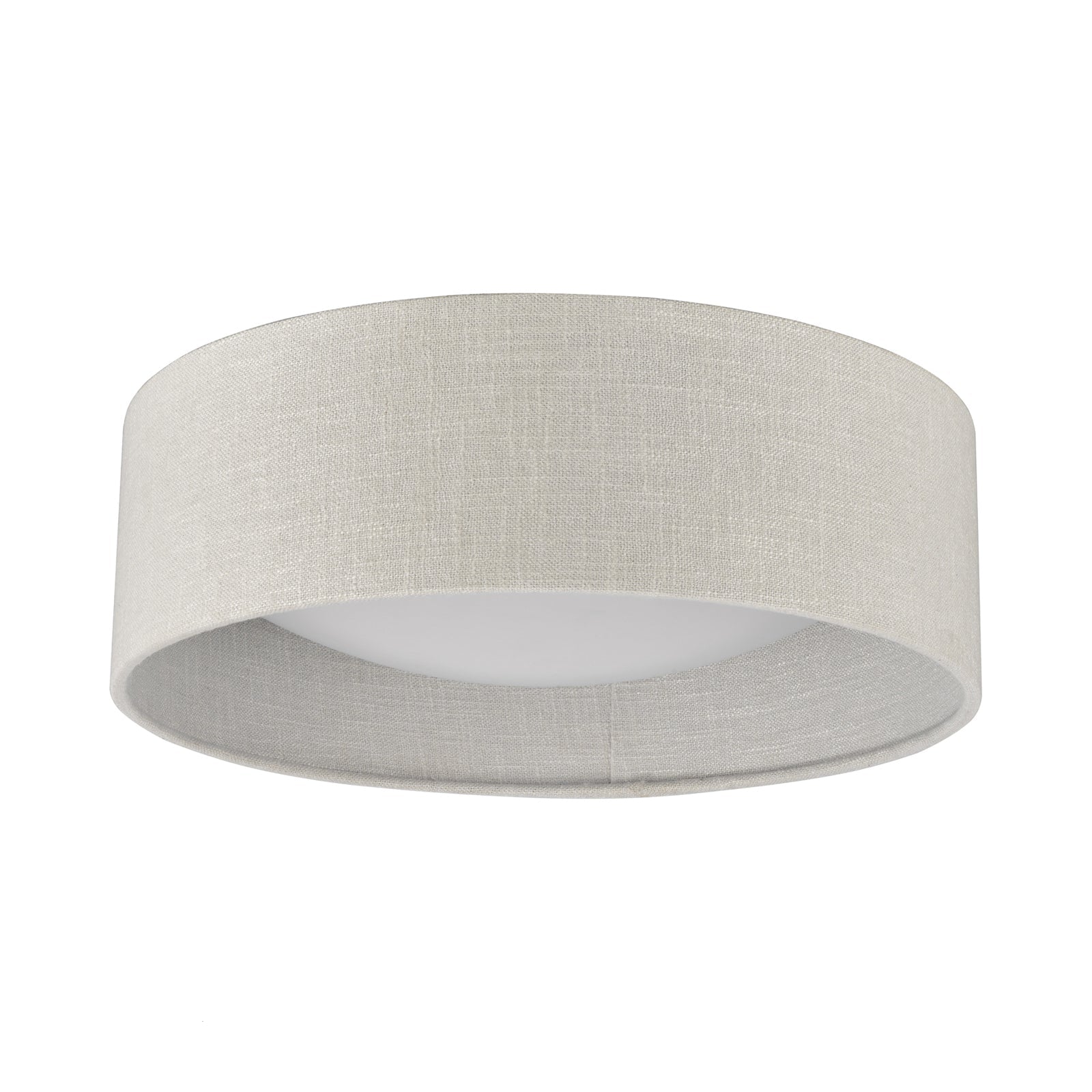 Bacall 2 Light Flush Natural/Silver Shade E27