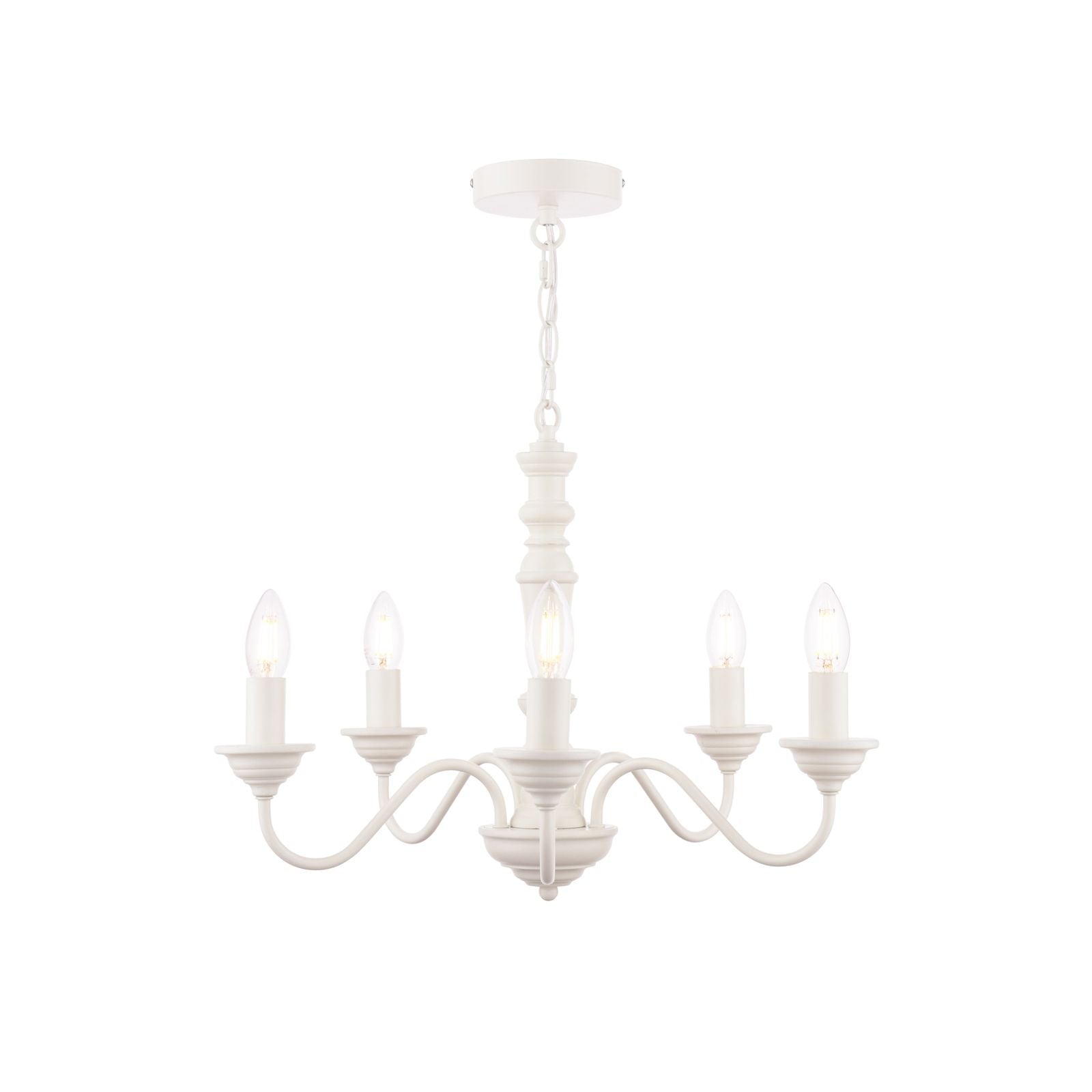 Tate 5lt Pendant Distressed Off White Fitting Only