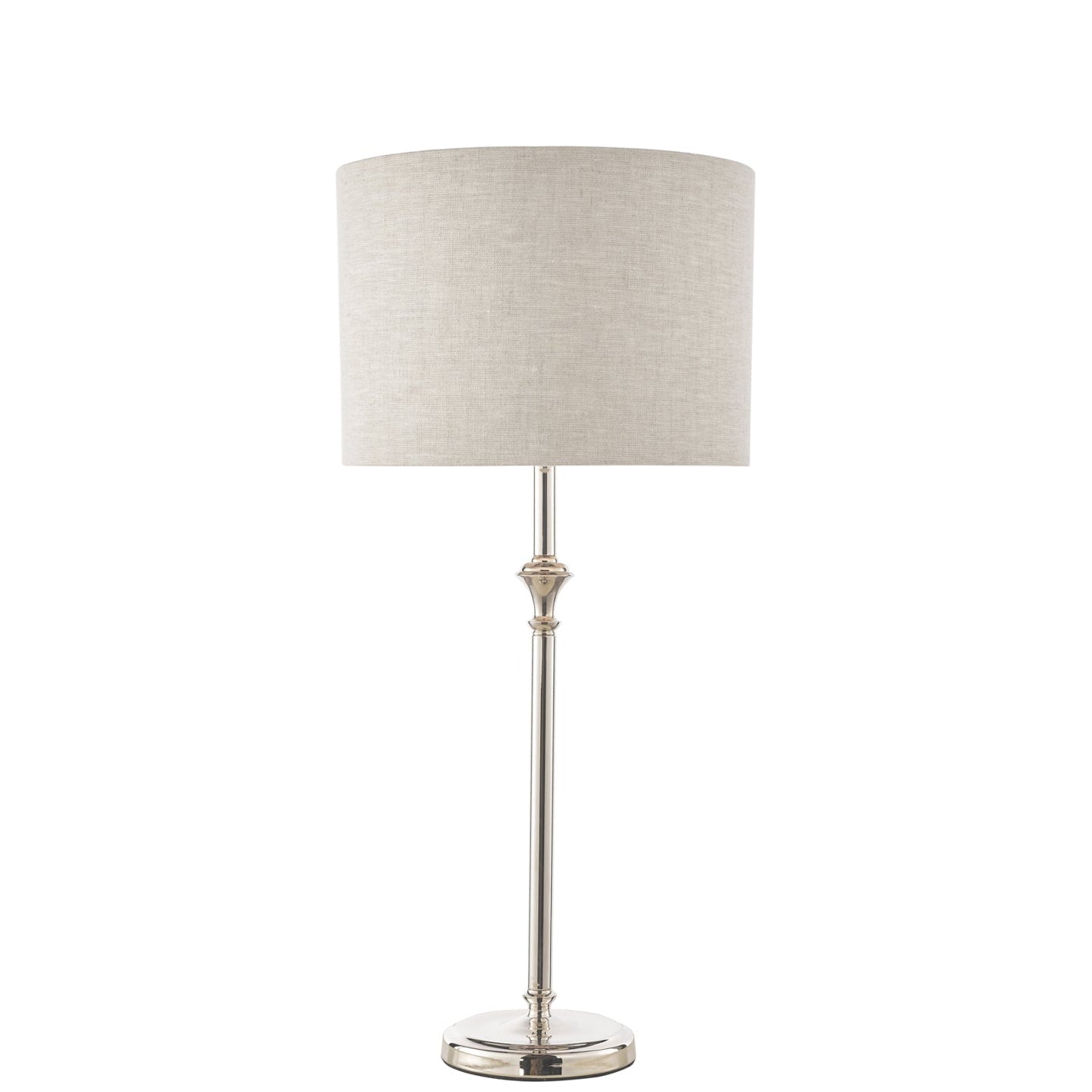 Highgrove Table Lamp Matt Antique Brass/Polished Chrome With Shade E14