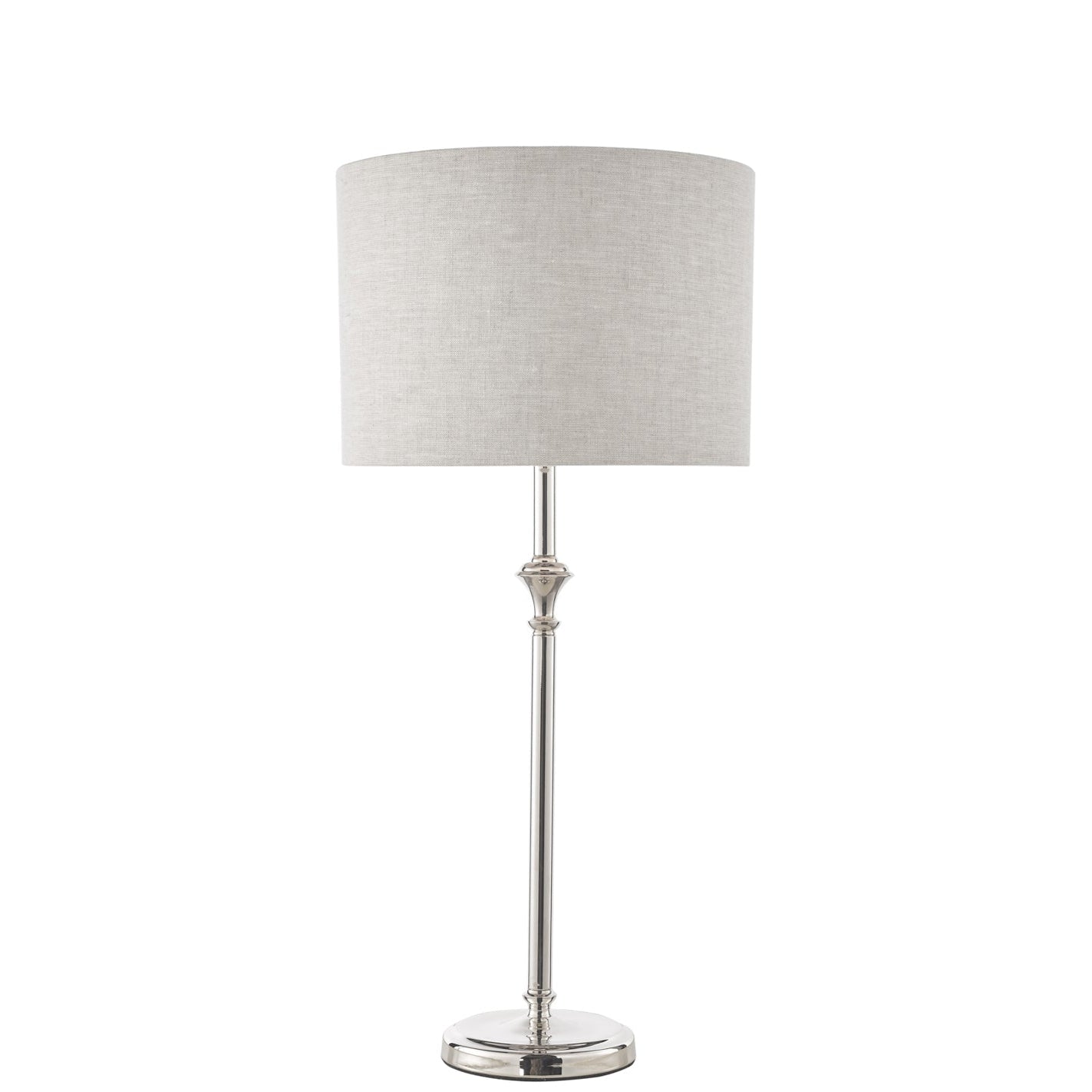 Highgrove Table Lamp Matt Antique Brass/Polished Chrome With Shade E14